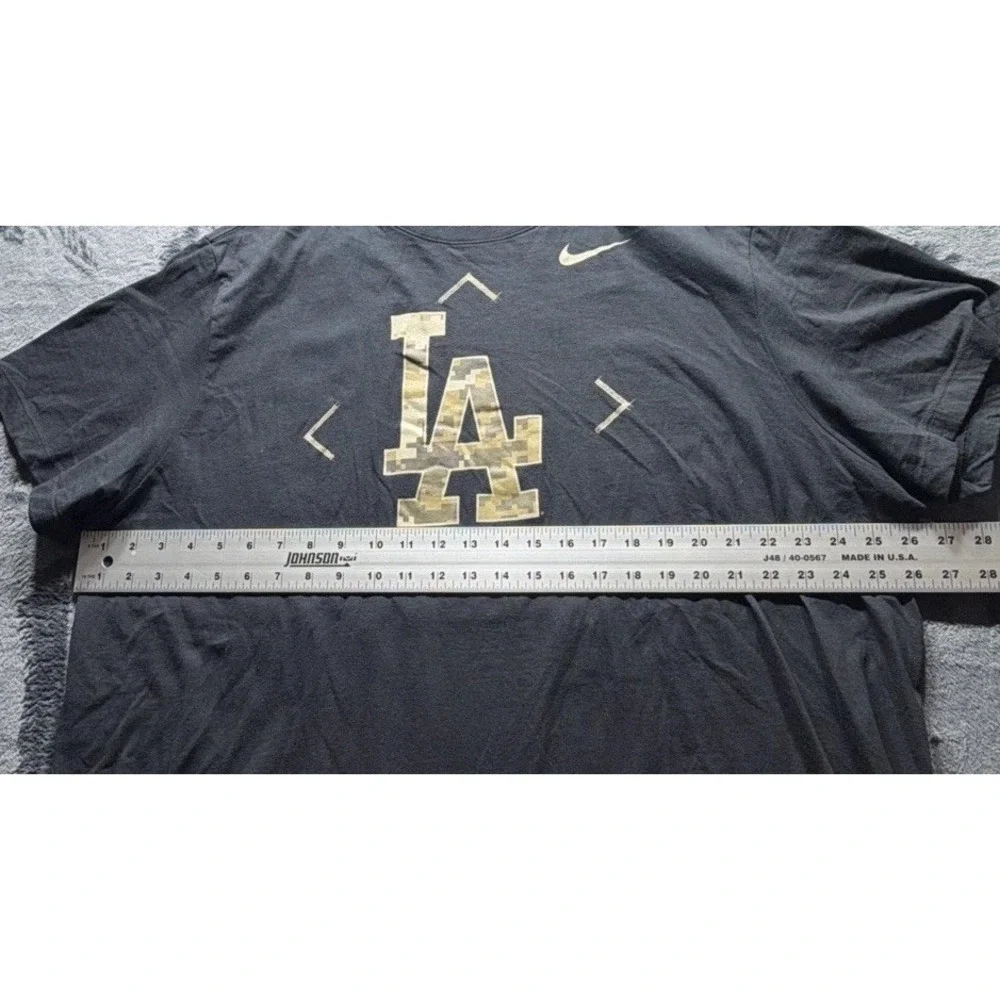 Nike Los Angeles Dodgers Camo Logo T-Shirt Black Sz. 2XL 